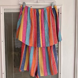 Show Me Your MuMu Colorful Stripe Strapless Dress